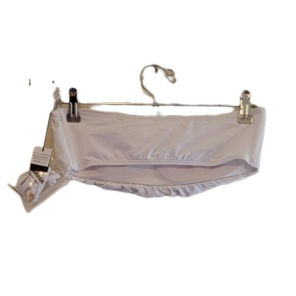 White Garage Women's Scrunchie Bandeau Bikini Top - Picture 2 of 6